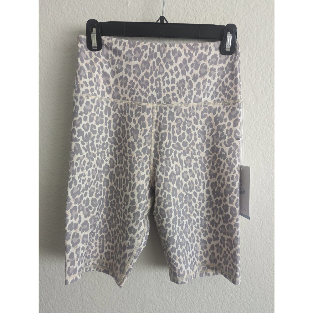 NWT Calme by Johnny Was, Endurance Bike Short, Leopard Print, Size M